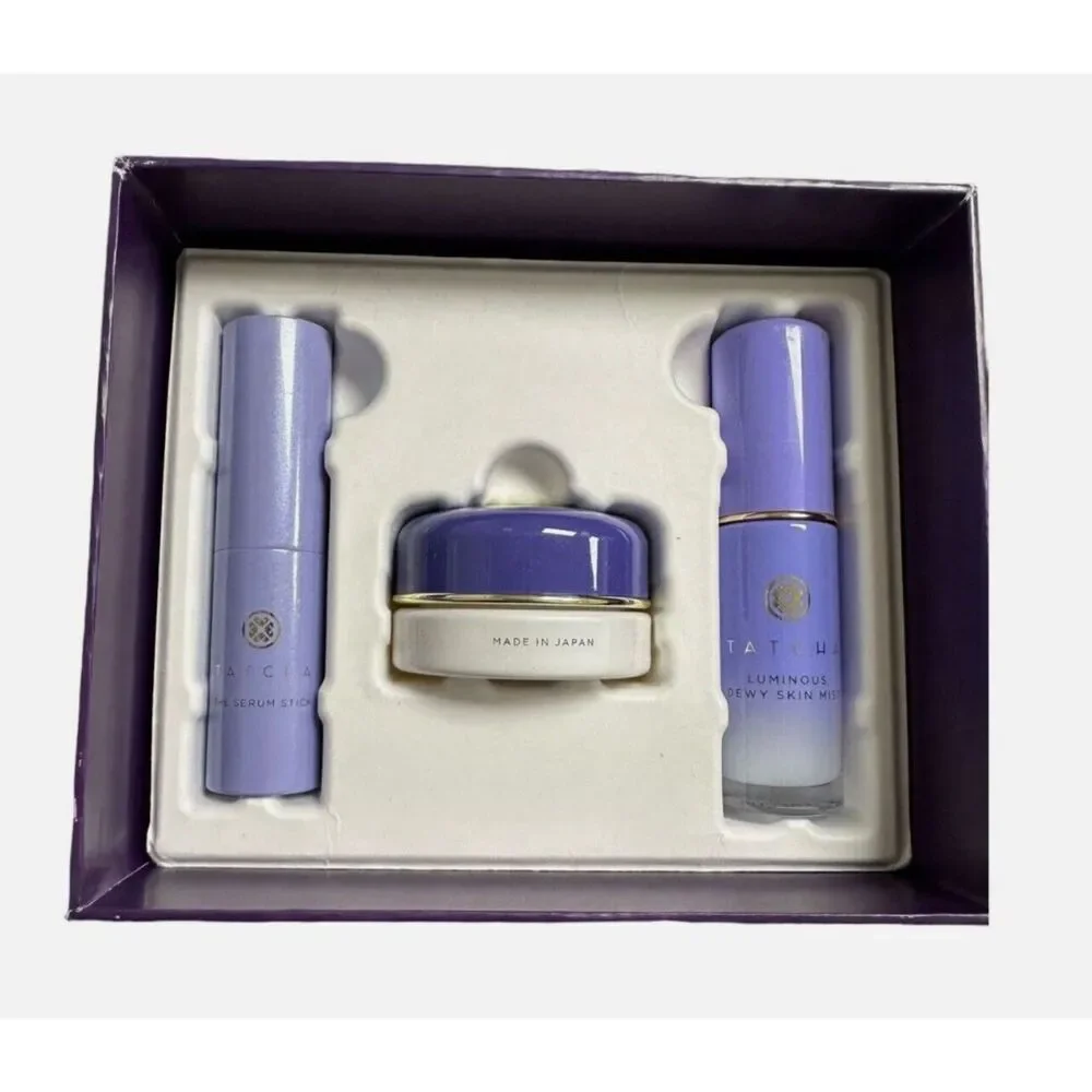 TATCHA LUMINOUS 3PC SET EYE DEWY STICK & SPRAY NIB